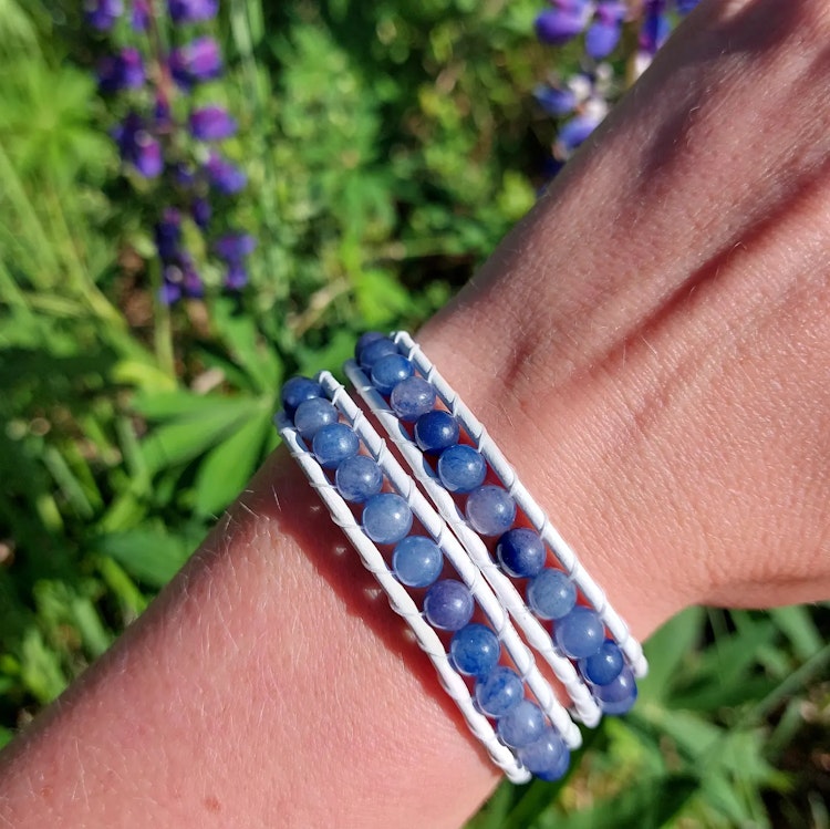 Wraparmband tvåradigt | Aventurin