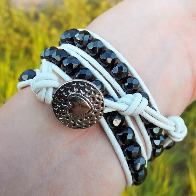 Wraparmband treradigt | Glas
