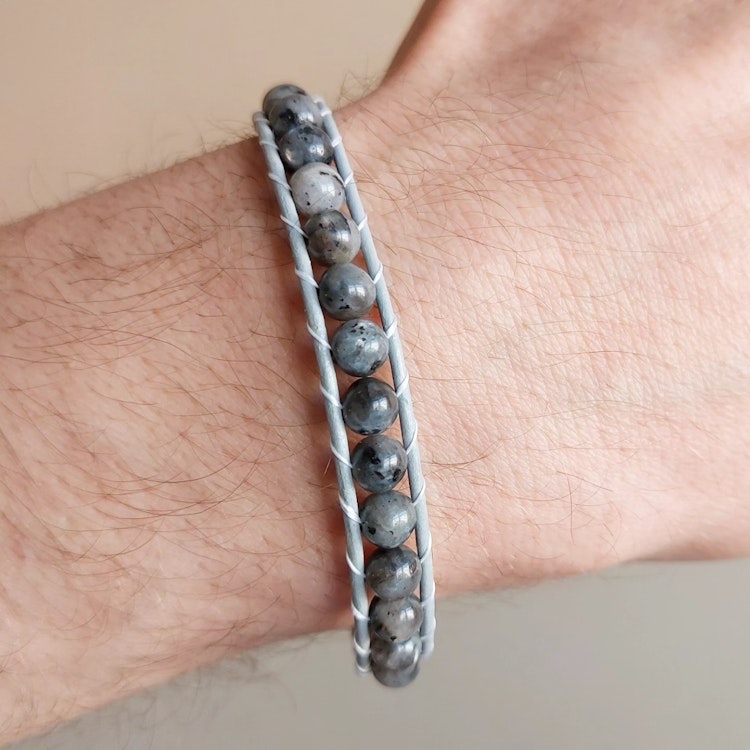 Wraparmband enkelt | Sesame jaspis