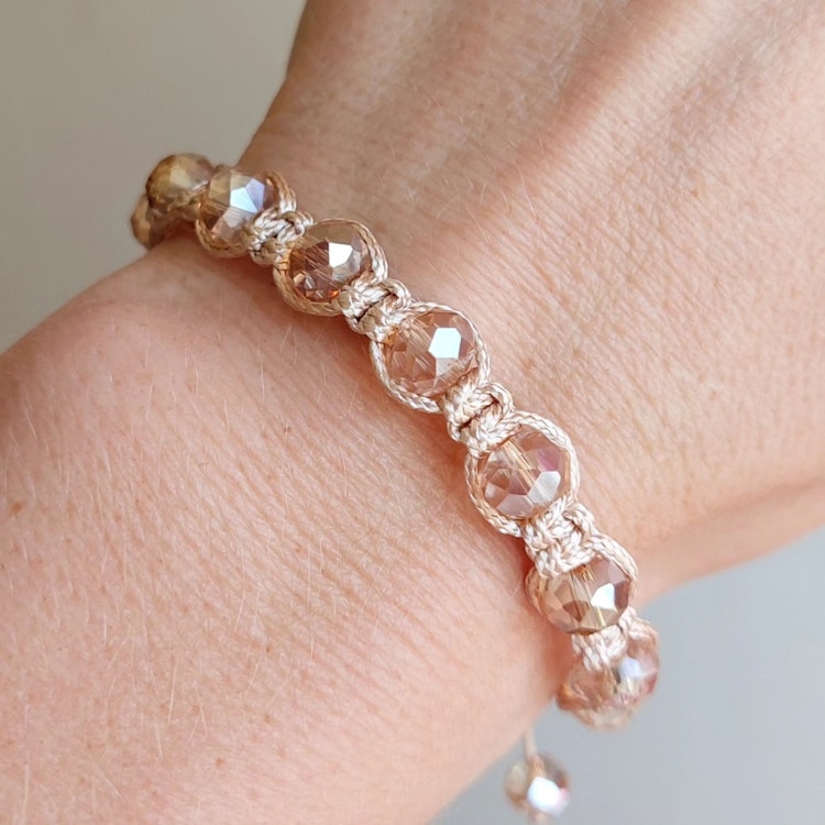 Makraméarmband | Glas