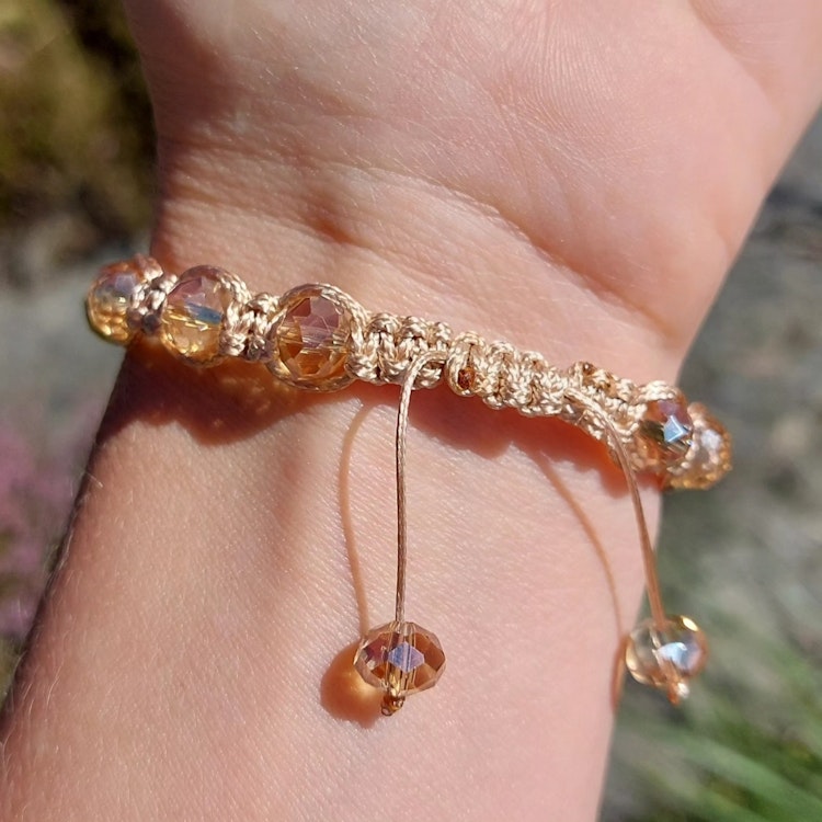 Makraméarmband | Glas