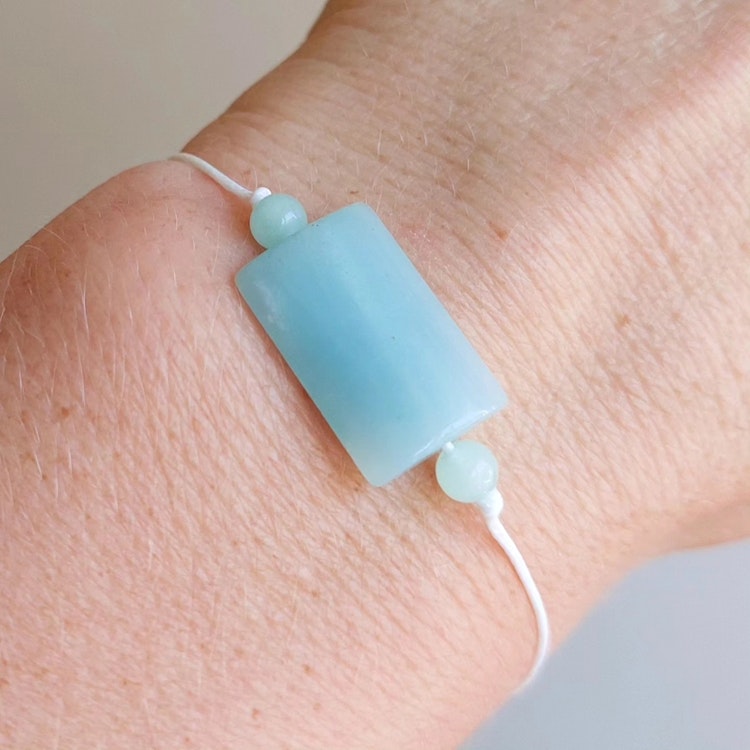 Makraméarmband | Amazonit