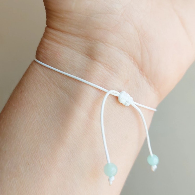 Makraméarmband | Amazonit