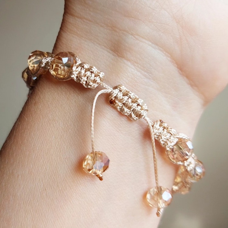 Makraméarmband | Glas