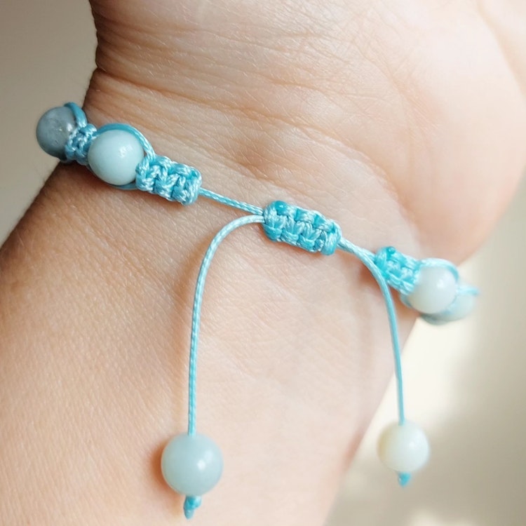 Makraméarmband | Amazonit