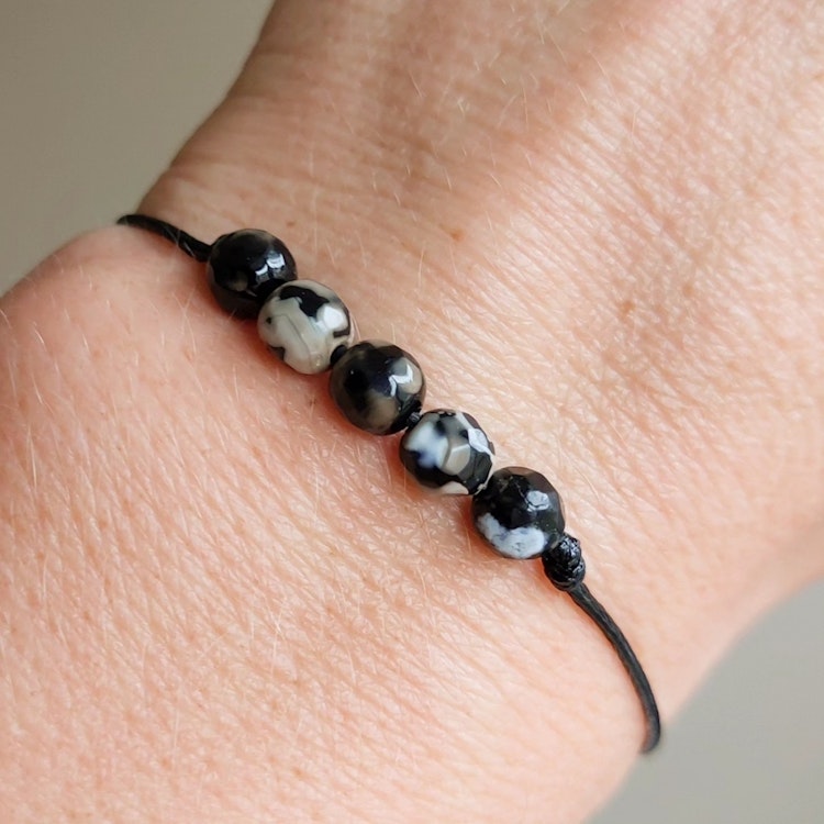 Makraméarmband | Agat