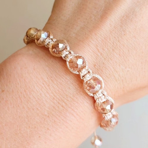 Makraméarmband | Glas