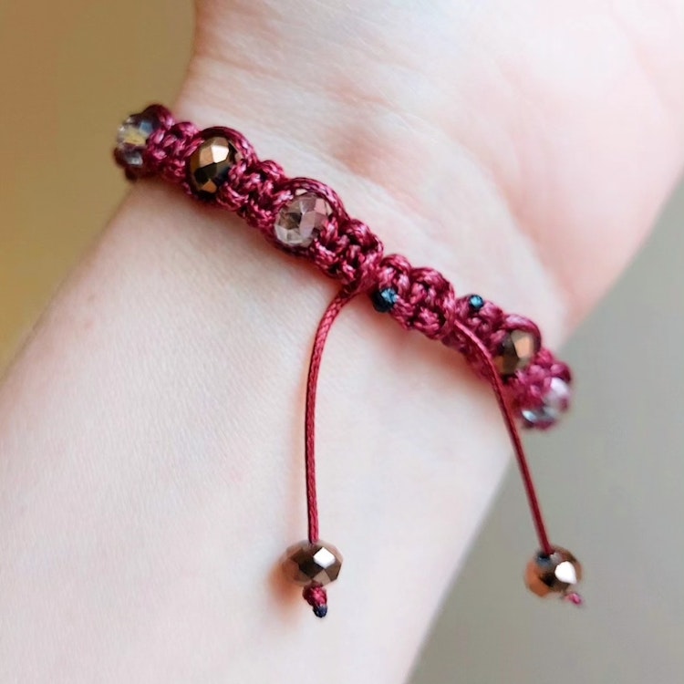 Makraméarmband | Glas