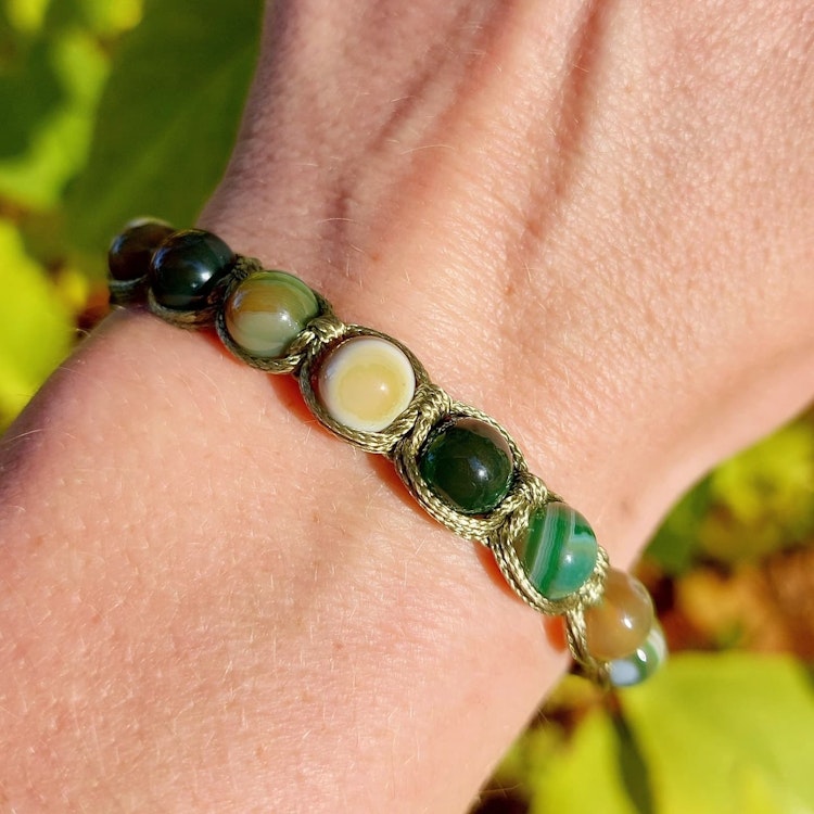 Makraméarmband | Agat