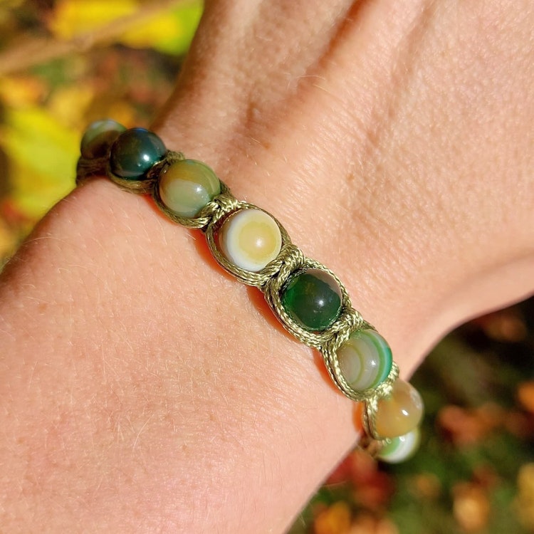 Makraméarmband | Agat