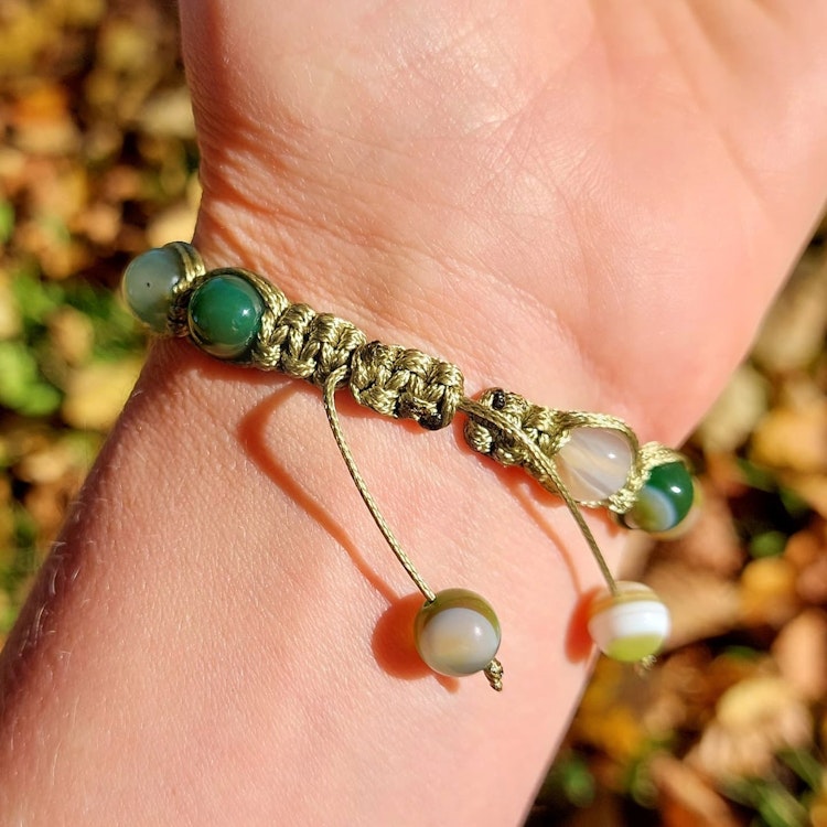 Makraméarmband | Agat