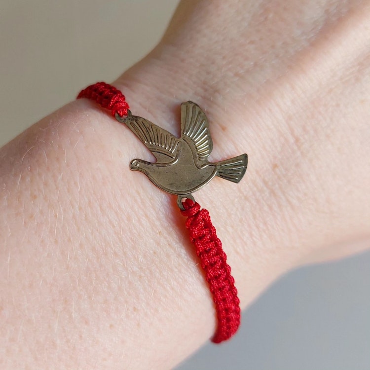 Makraméarmband | Metall