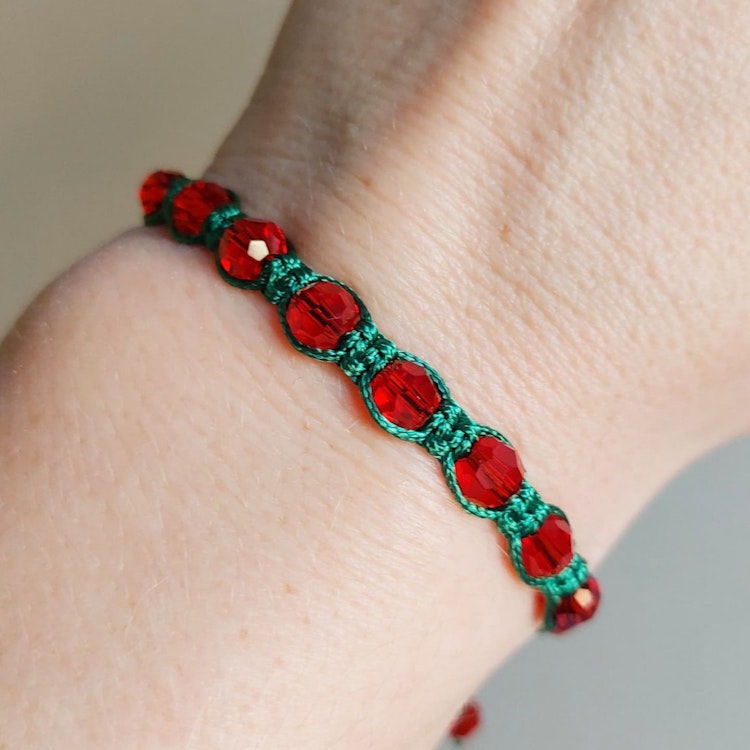 Makraméarmband | Glas