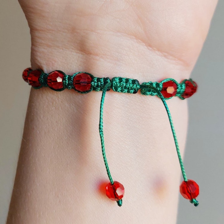 Makraméarmband | Glas