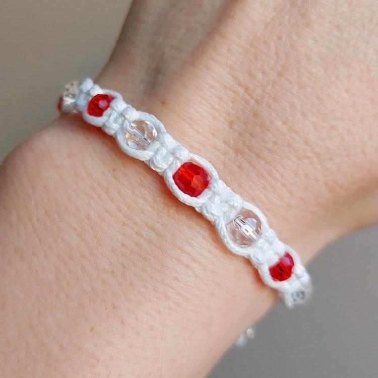 Makraméarmband | Glas
