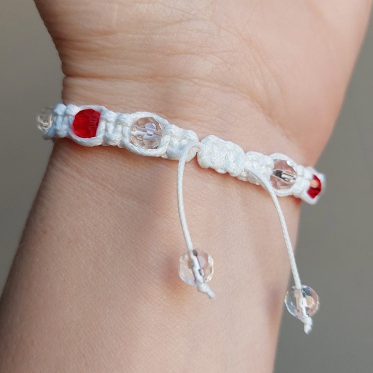 Makraméarmband | Glas