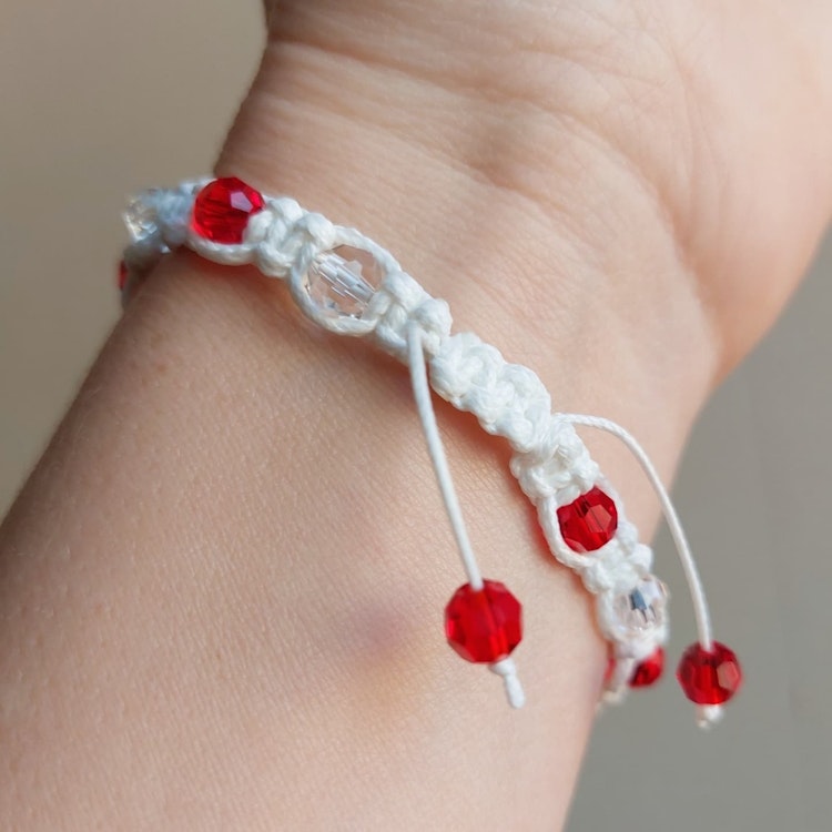Makraméarmband | Glas
