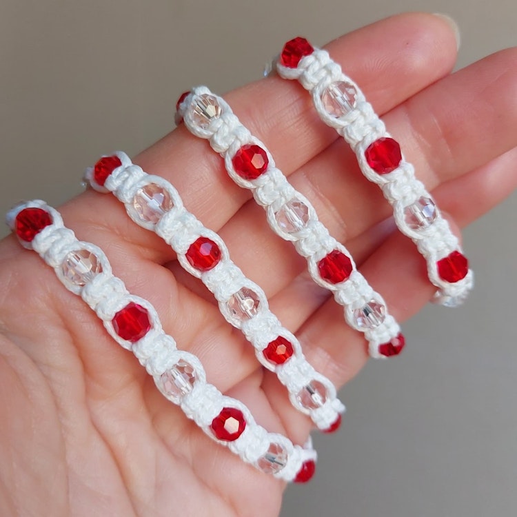 Makraméarmband | Glas