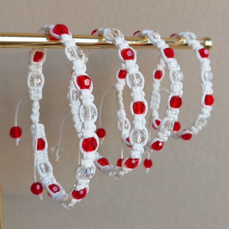 Makraméarmband | Glas