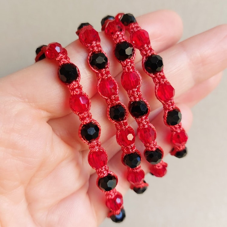 Makraméarmband | Glas