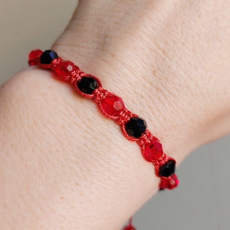 Makraméarmband | Glas