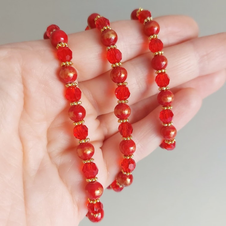 Elastiskt armband | Jade & glas