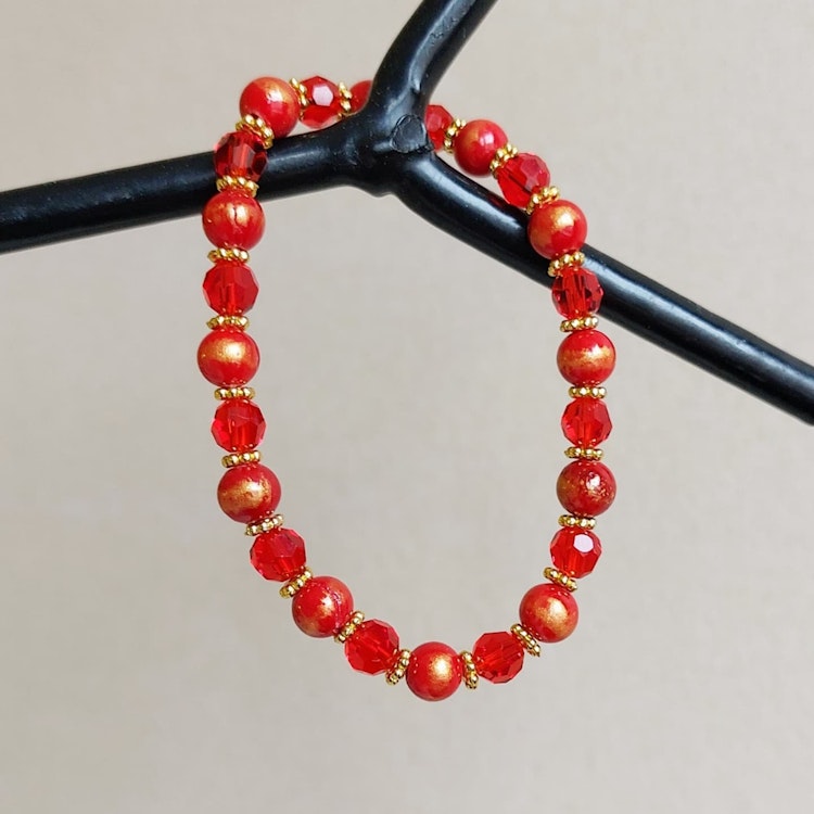Elastiskt armband | Jade & glas