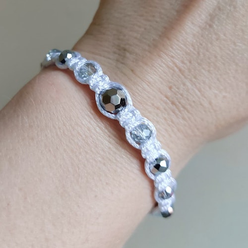 Makraméarmband | Glas