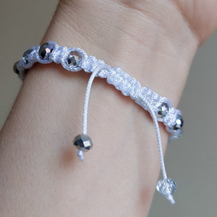 Makraméarmband | Glas