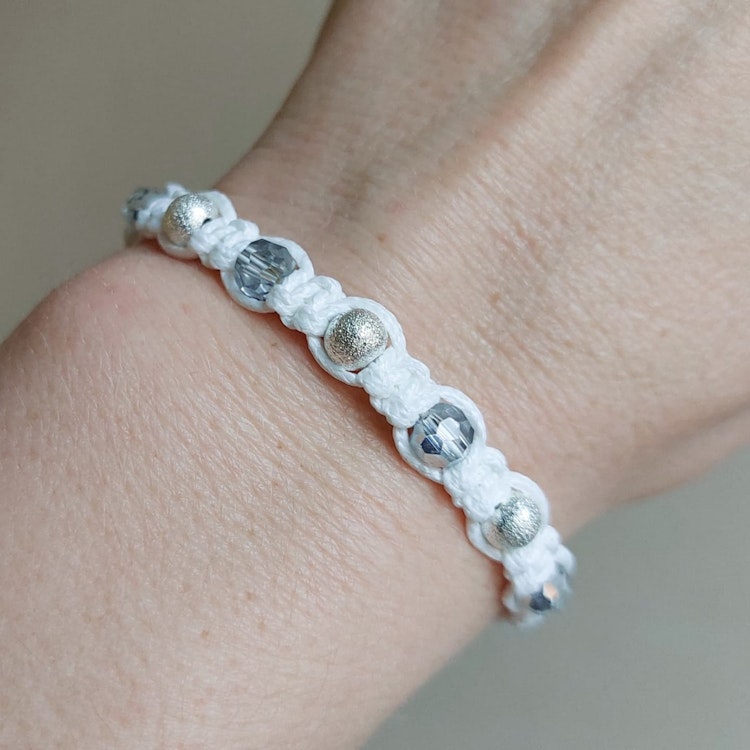 Makraméarmband | Glas