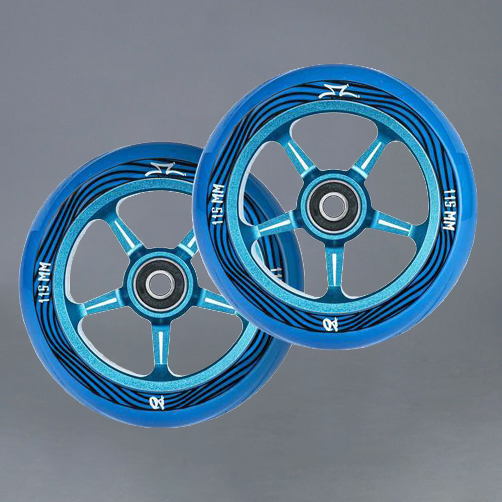 AO Pentacle 115mm Blue Kickbikehjul 2-pack