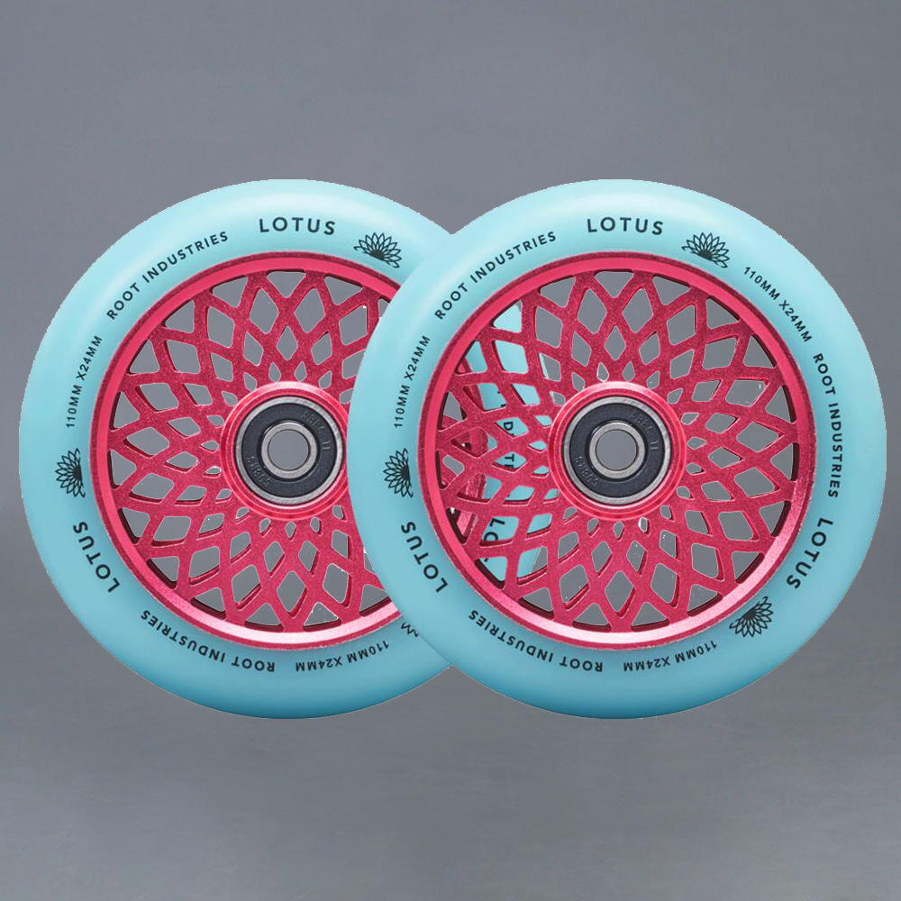 Root Lotus 110mm 2-pack Pink / Isotope Kickbike hjul