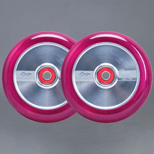 Grit H2O Pink/Silver 110mm Sparkcykel hjul 2-Pack