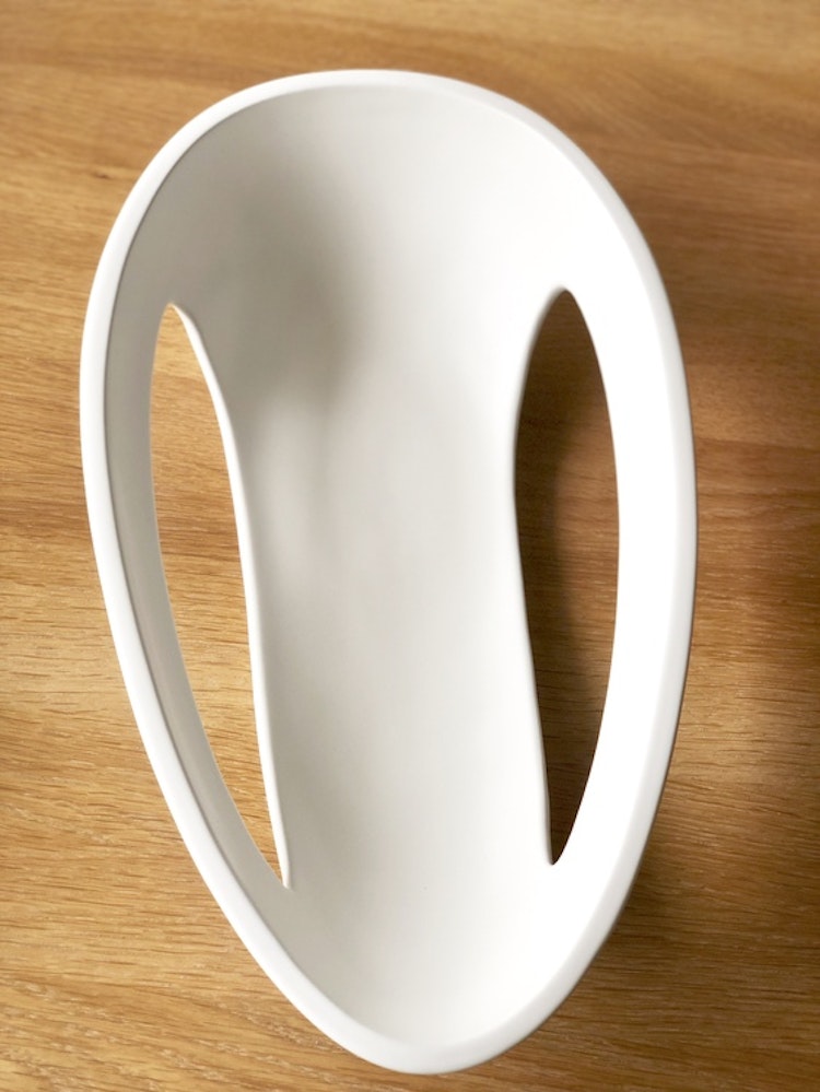 Fat Kokong oval bord, vit, design Bernadotte & Kylberg, Kähler