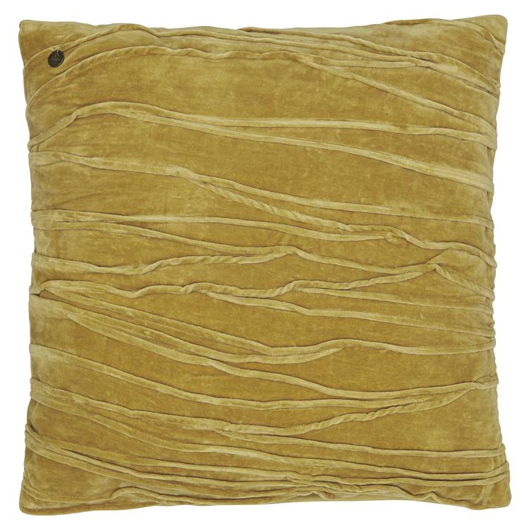 Kuddfodral Traces, gul, Jakobsdals textil, 50x50 cm