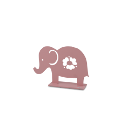 Elefant, 20 cm, ljusrosa, Lonneberg