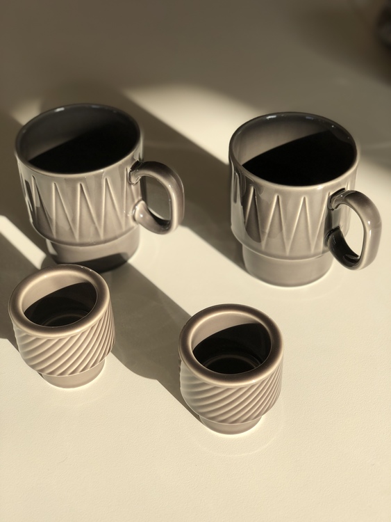 Coffee & More ljus/äggkopp, grå, Sagaform
