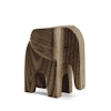 Elefant, liten, Novoform, träfigur, rökfärgad ask