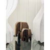 Elefant, liten och stor, Novoform, träfigur, rökfärgad ask