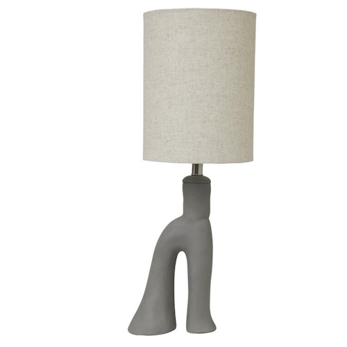 Bordslampa Grand light, grå, Jakobsdals textil