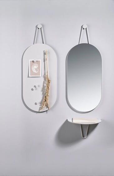 Väggspegel A-Wall Mirror, Hylla A-Shelf, White, Zone Denmark