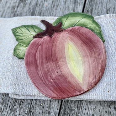 Portugisisk keramik underlägg äpple