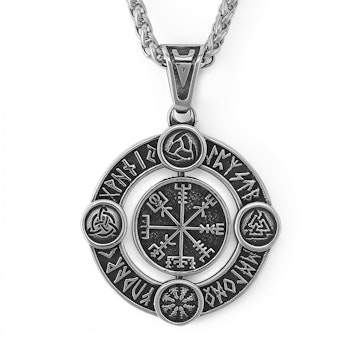 Vegvisir roterende medaljong