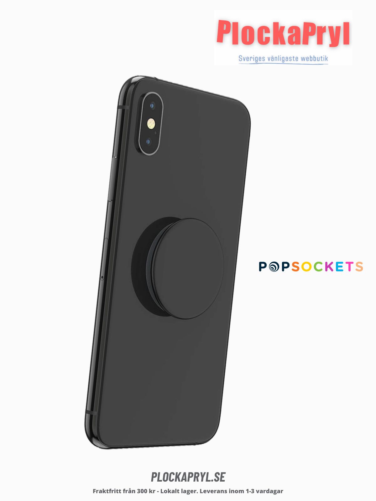 Popsockets PopGrip Basic, svart