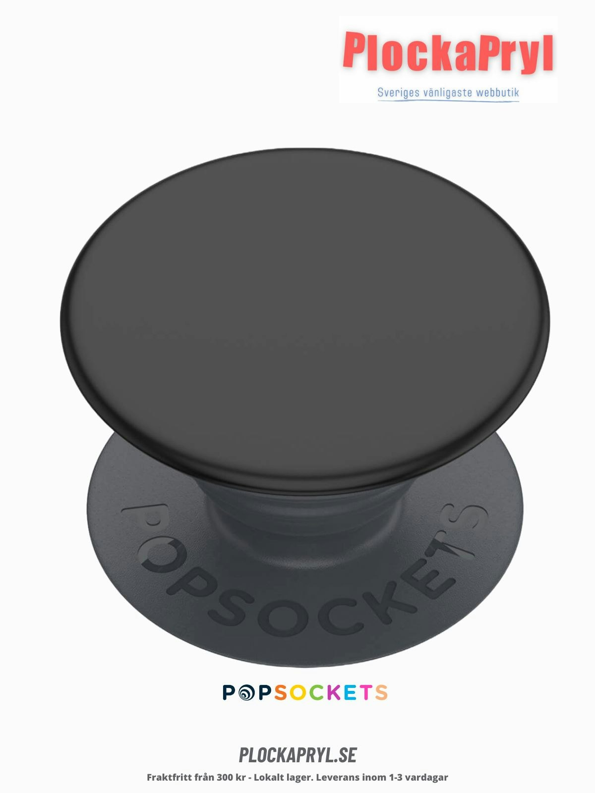 Popsockets PopGrip Basic, svart