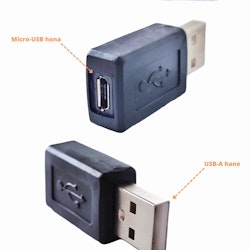 Micro-USB hona till USB-A hane - Adapter