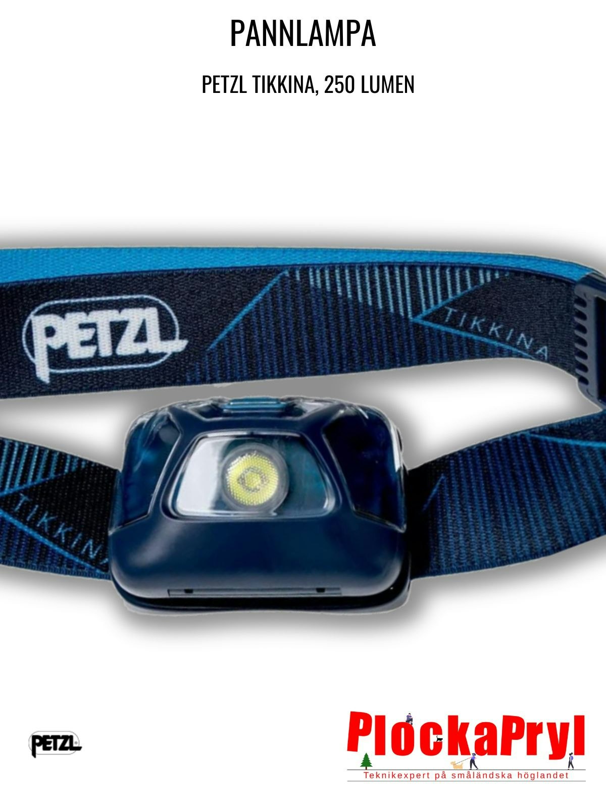 Pannlampa - Petzl TIKKINA 250lm, blå - REA