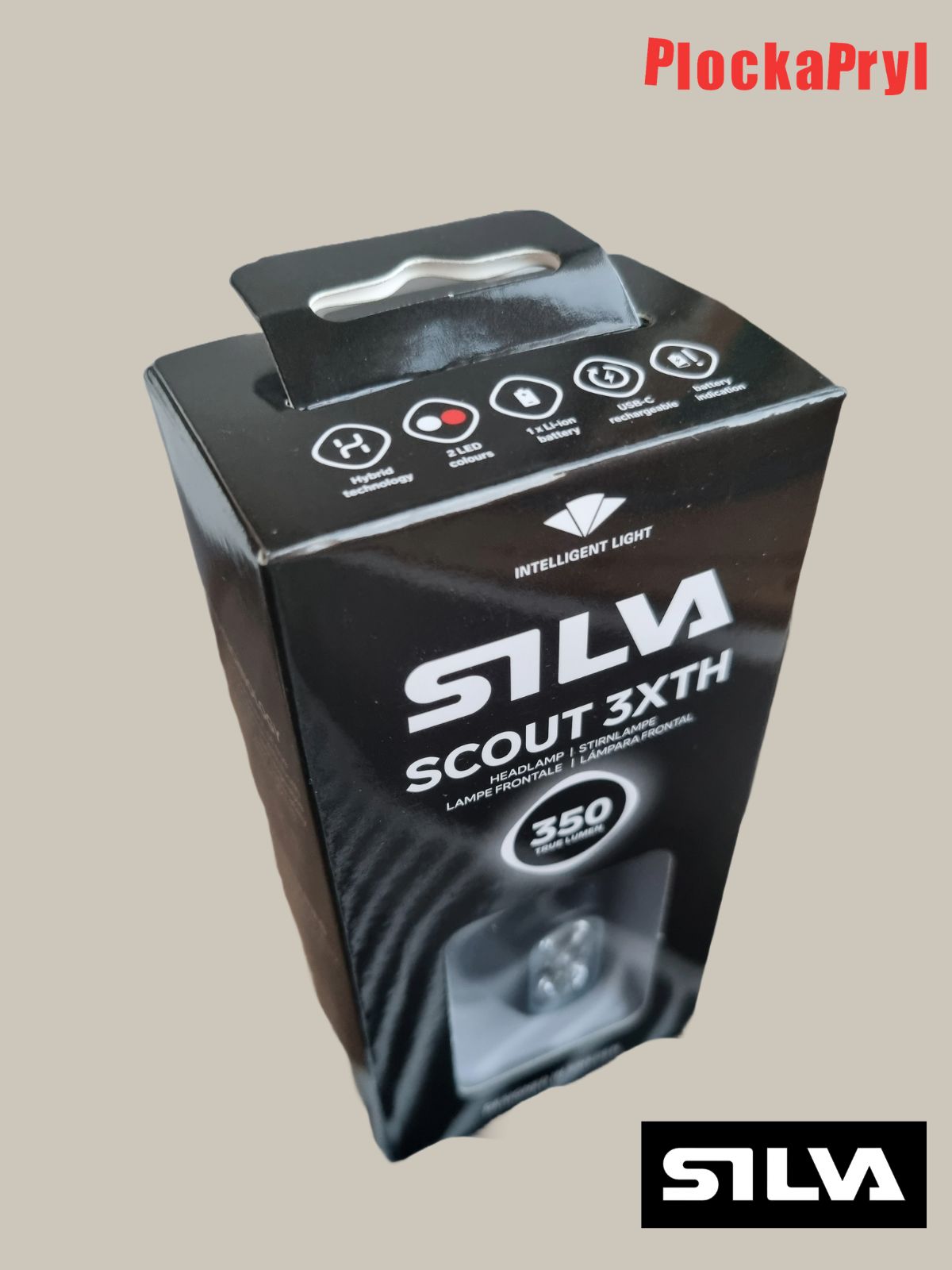 Silva Scout 3XTH - Pannlampa, svart, 350lm