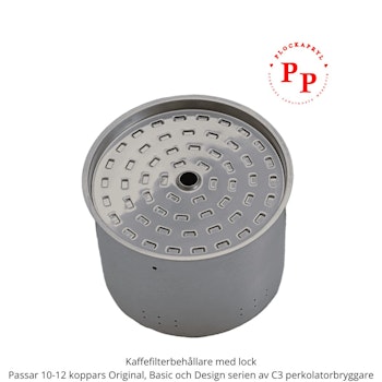Kaffefilterbehållare inkl lock - Perkolator, 10-12 kkp