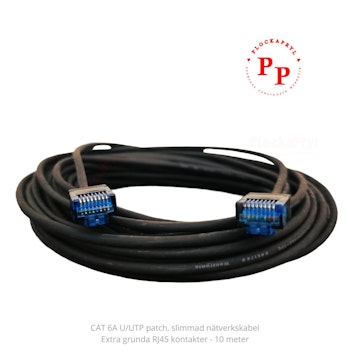Nätverkskabel slim CAT6A oskärmad, 10m